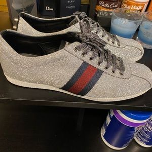 Men’s Gucci Bambi Web “Silver” Shoes
